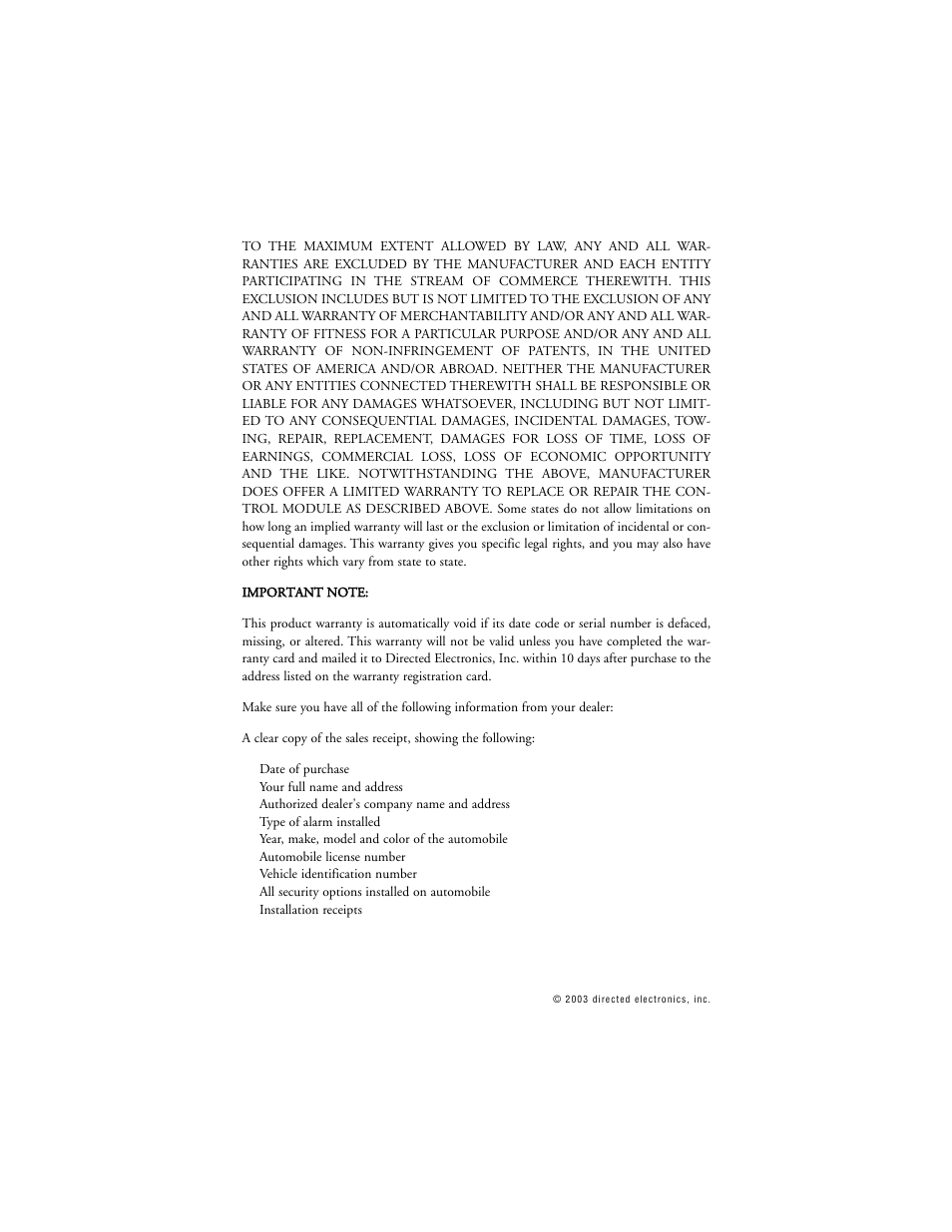 Directed Electronics G322R User Manual | Page 3 / 55