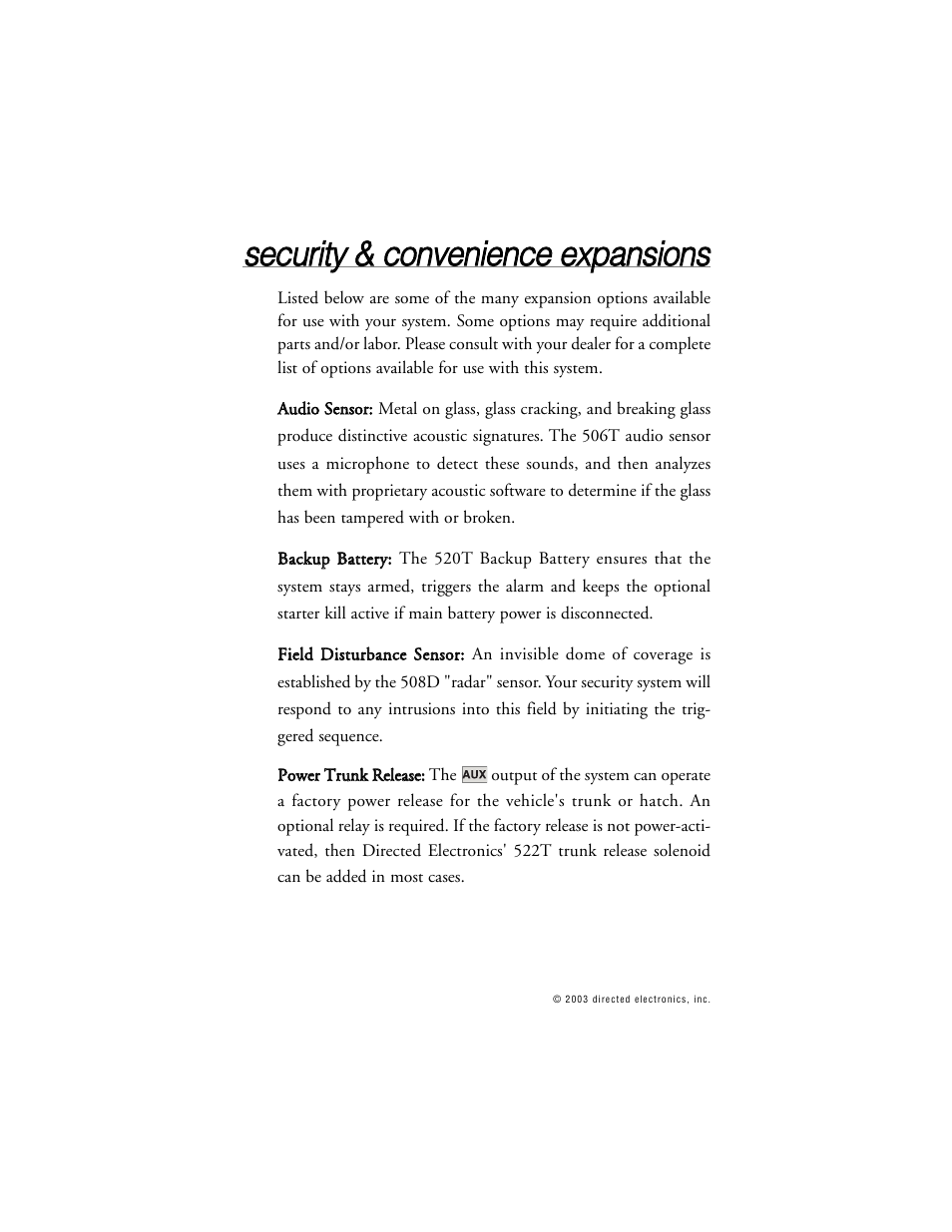 Directed Electronics G322R User Manual | Page 47 / 55