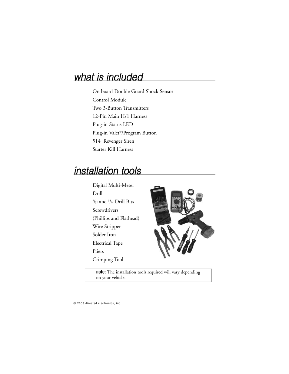 Wwh ha att iiss iin nc cllu ud de ed d | Directed Electronics G322R User Manual | Page 6 / 55