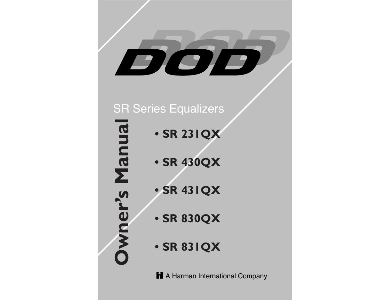 DOD SR830ZXLR User Manual | 14 pages