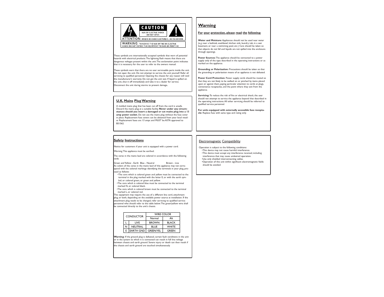 Warning | DOD SR830ZXLR User Manual | Page 2 / 14