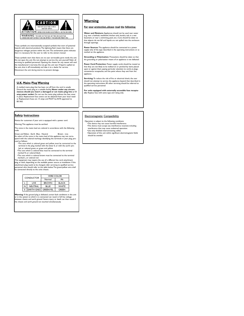 Warning | DOD SR835 User Manual | Page 2 / 12