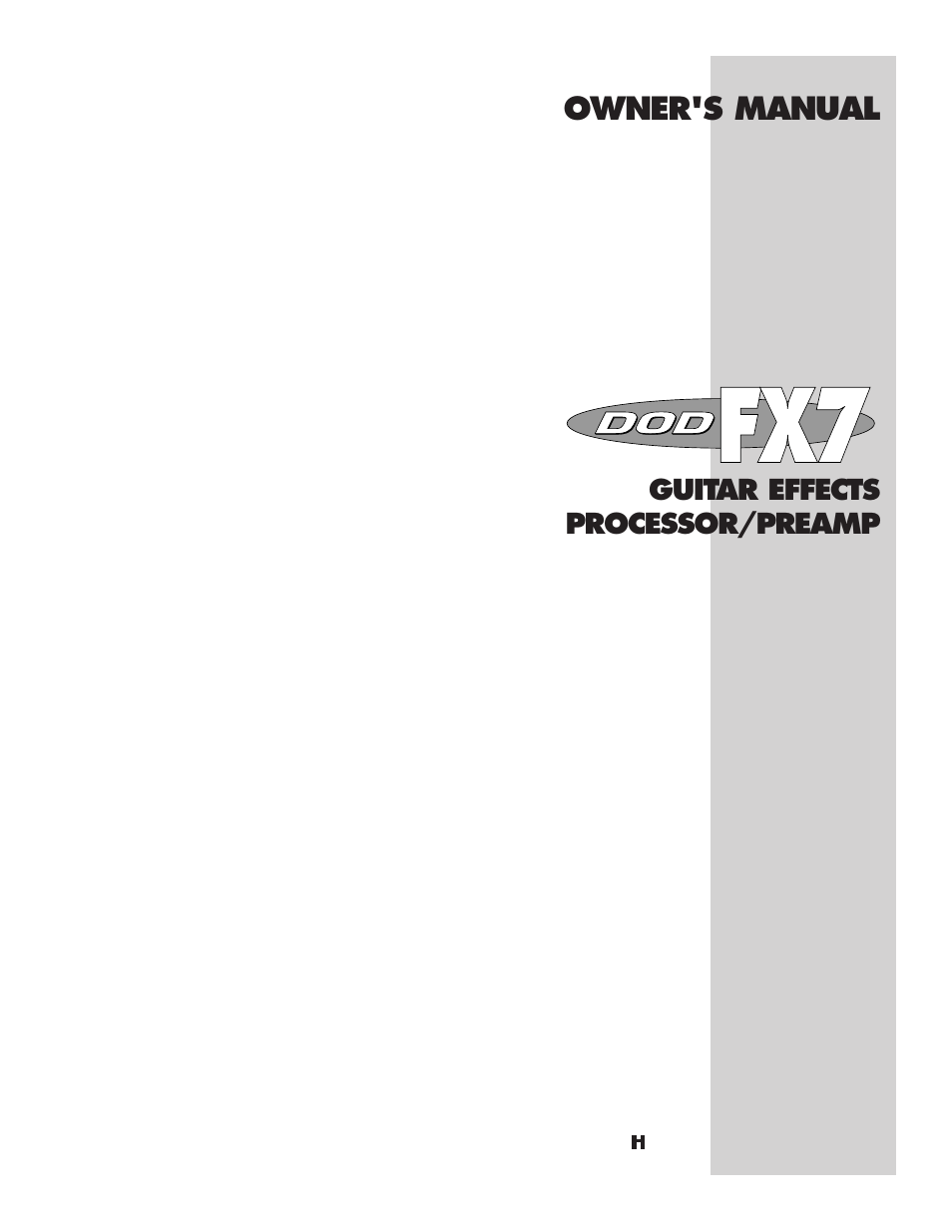 DOD FX7 User Manual | 18 pages