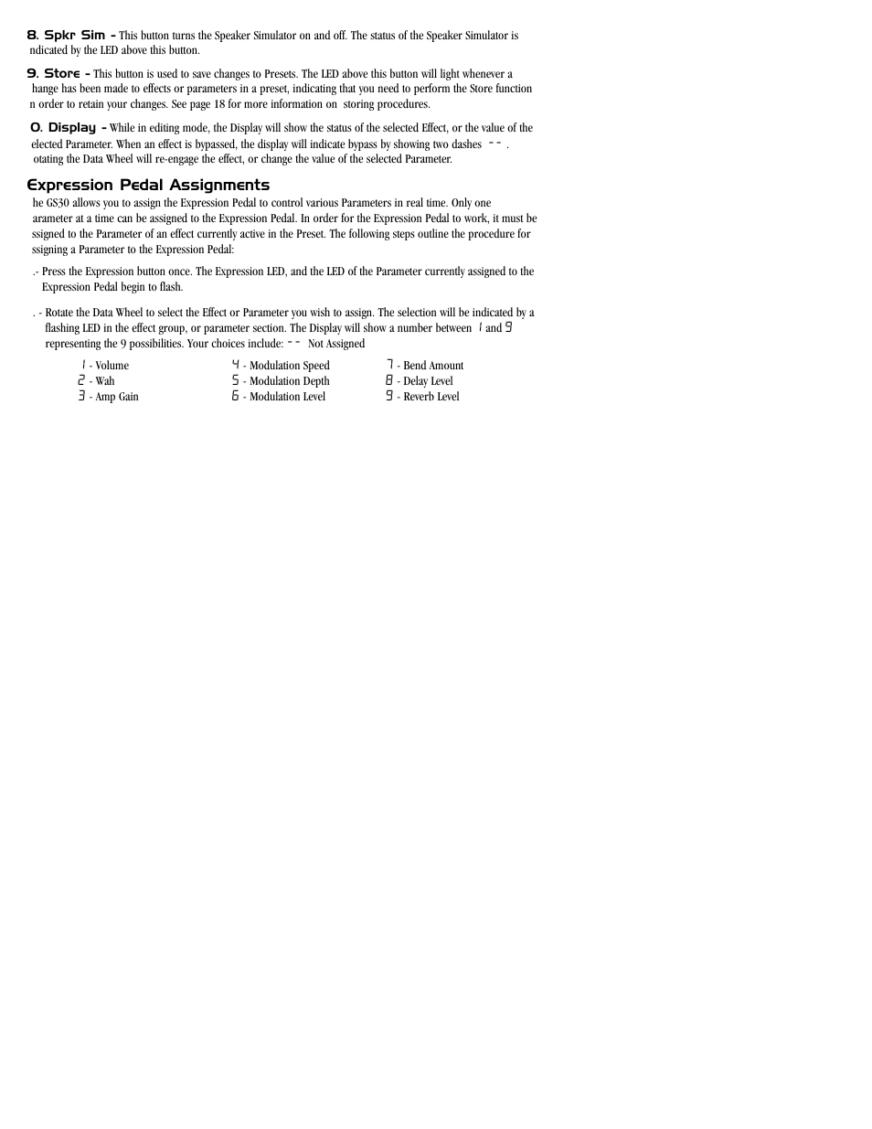 DOD GS30 User Manual | Page 20 / 36
