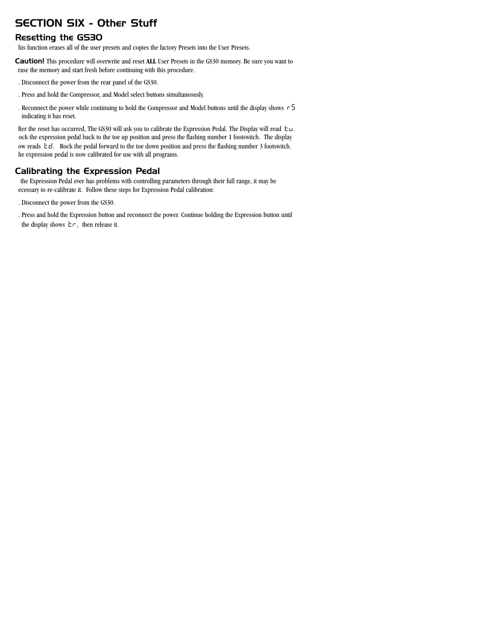 DOD GS30 User Manual | Page 32 / 36