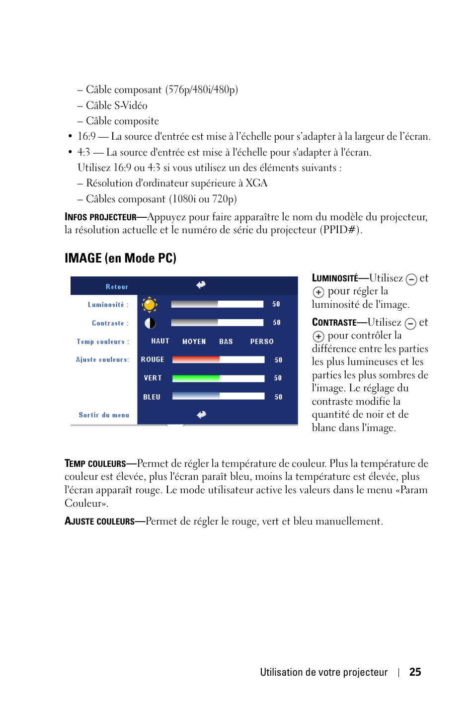 Image (en mode pc) | Dell 2400MP User Manual | Page 105 / 346