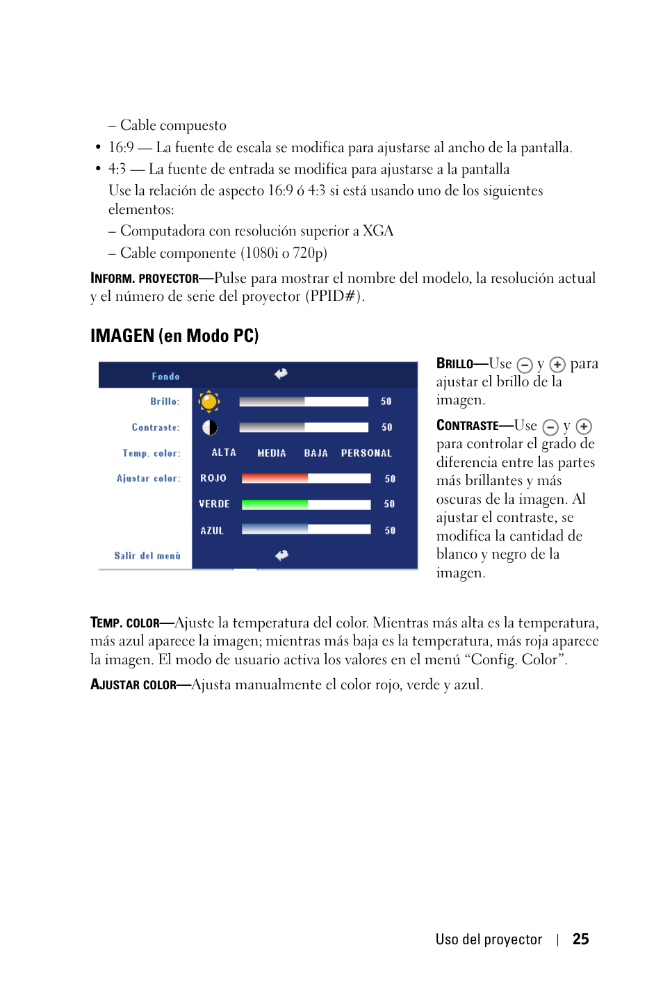 Imagen (en modo pc) | Dell 2400MP User Manual | Page 193 / 346