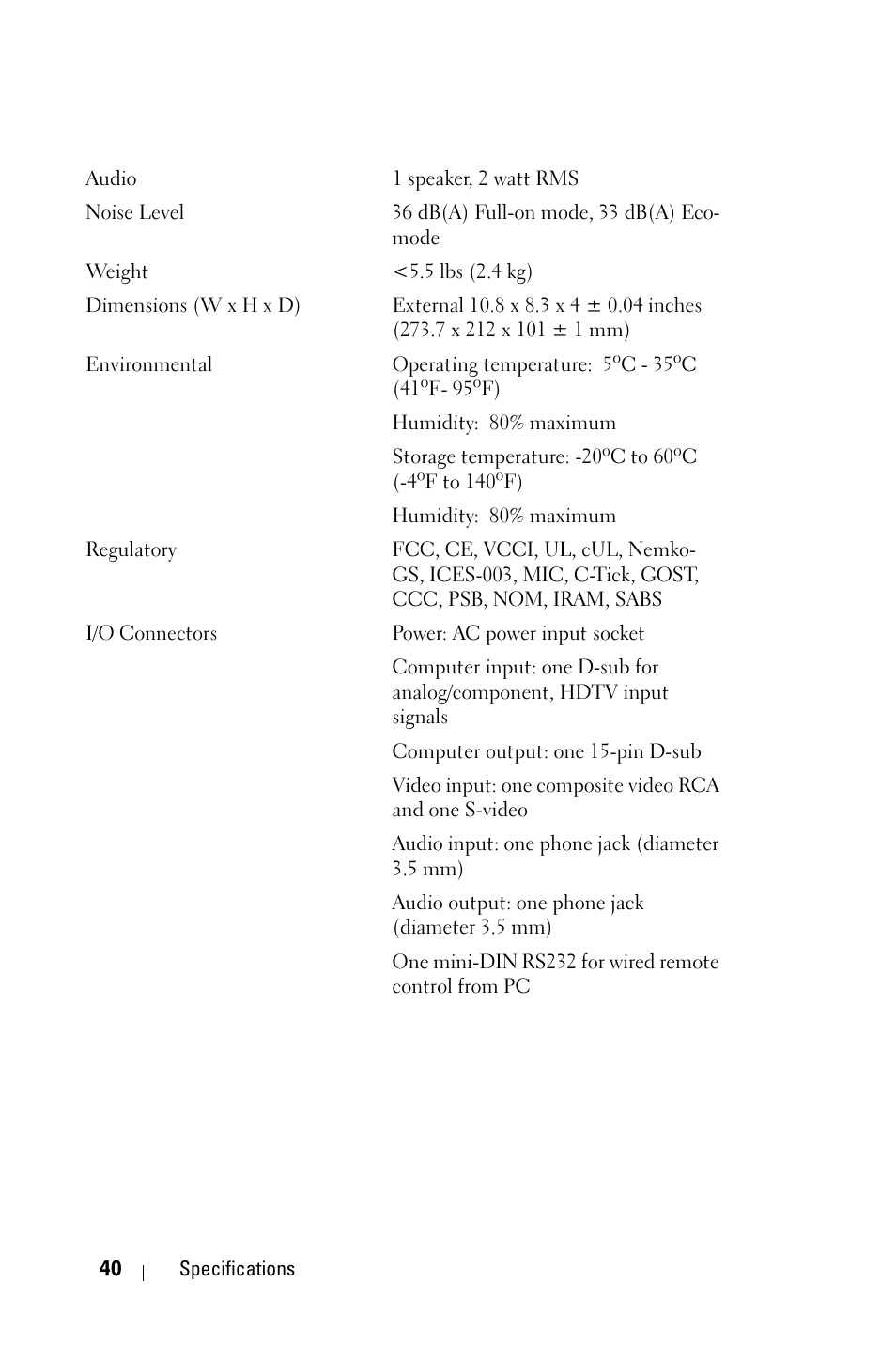 Dell 2400MP User Manual | Page 40 / 346