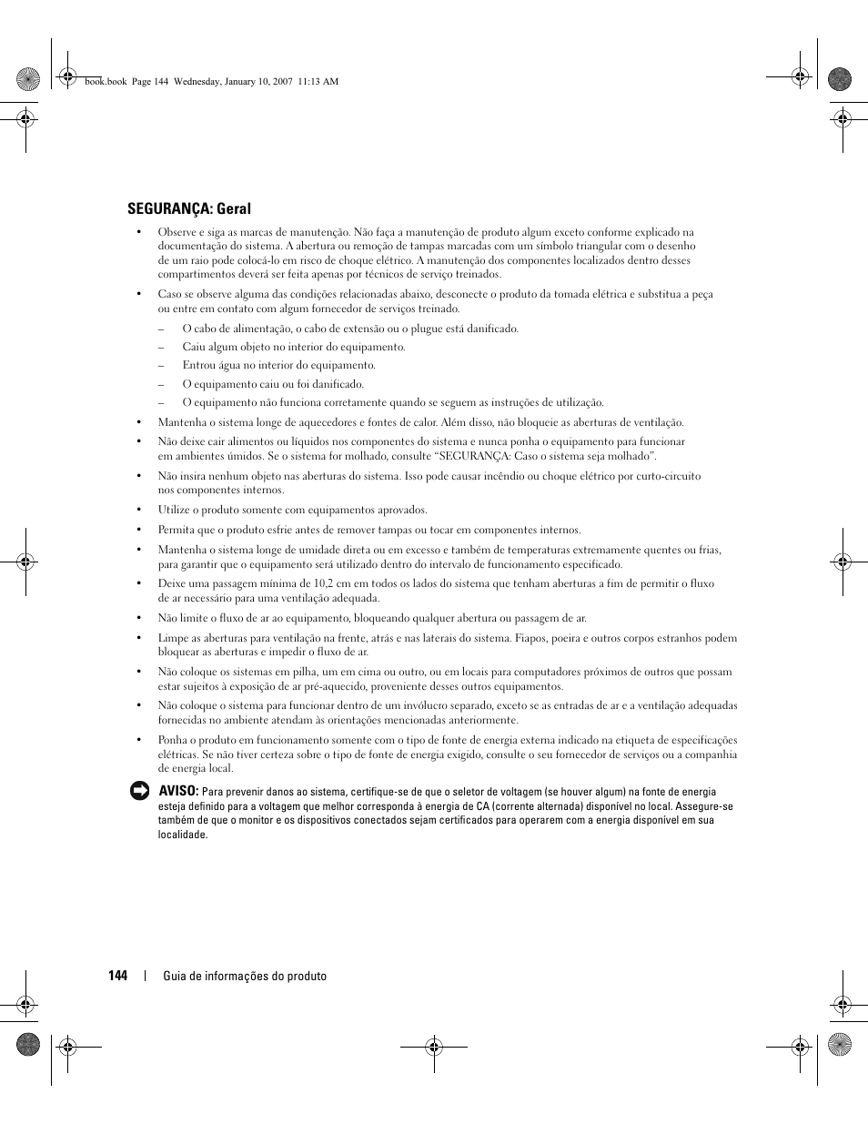 Segurança: geral | Dell ECX User Manual | Page 146 / 222