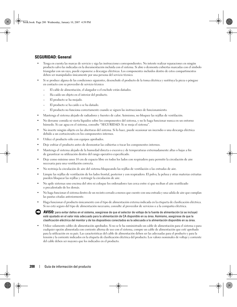 Seguridad: general | Dell ECX User Manual | Page 202 / 222