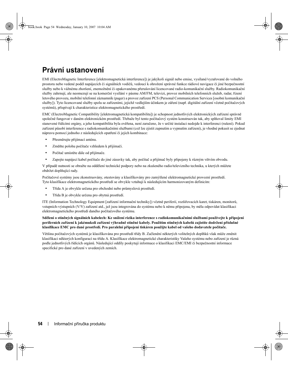 Právní ustanovení | Dell ECX User Manual | Page 56 / 222
