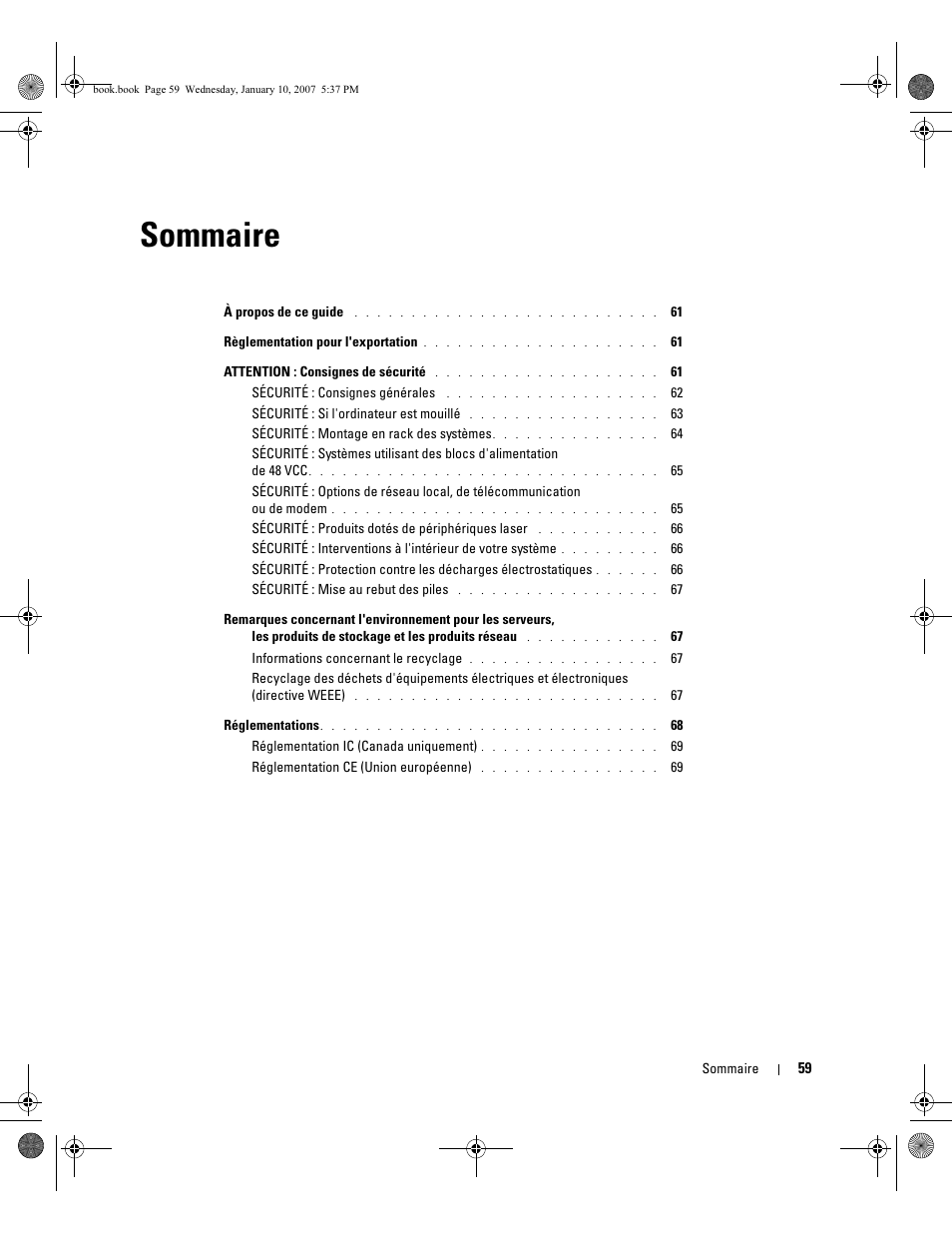 Sommaire | Dell ECX User Manual | Page 61 / 222