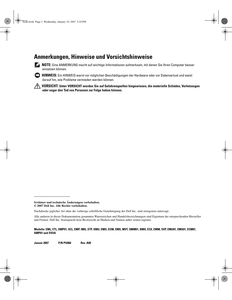 Anmerkungen, hinweise und vorsichtshinweise | Dell ECX User Manual | Page 74 / 222