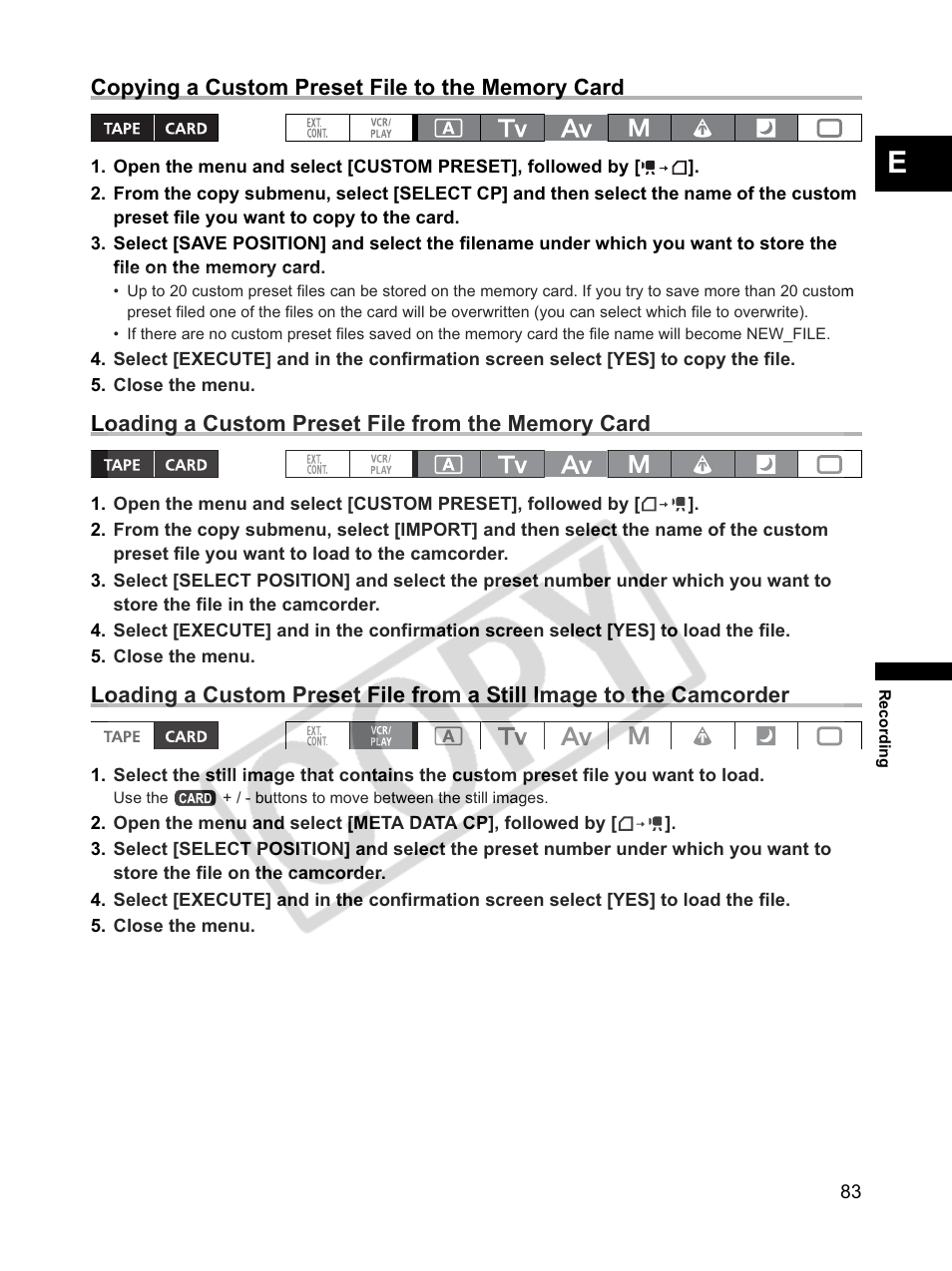 Canon XLH1 User Manual | Page 83 / 157