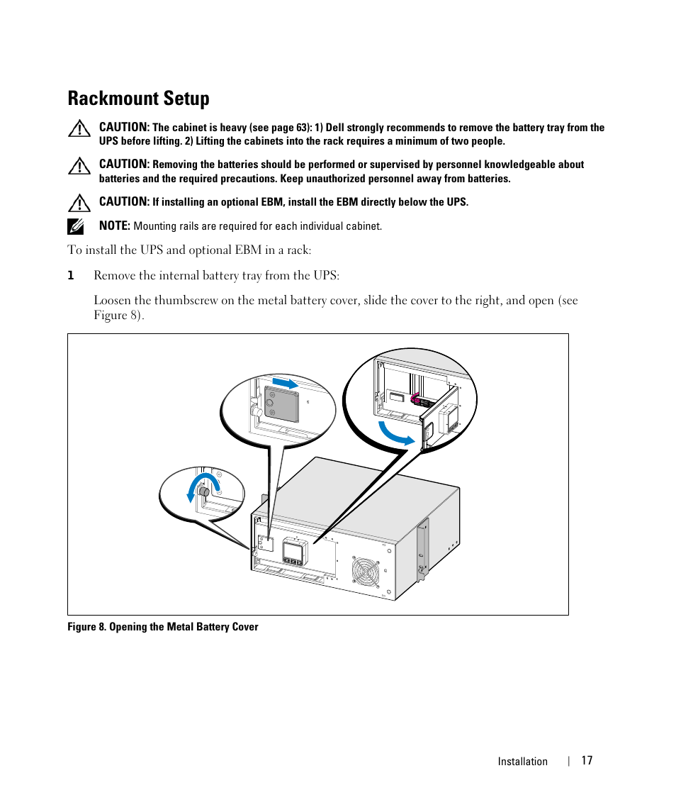 Rackmount setup | Dell H967N User Manual | Page 17 / 71