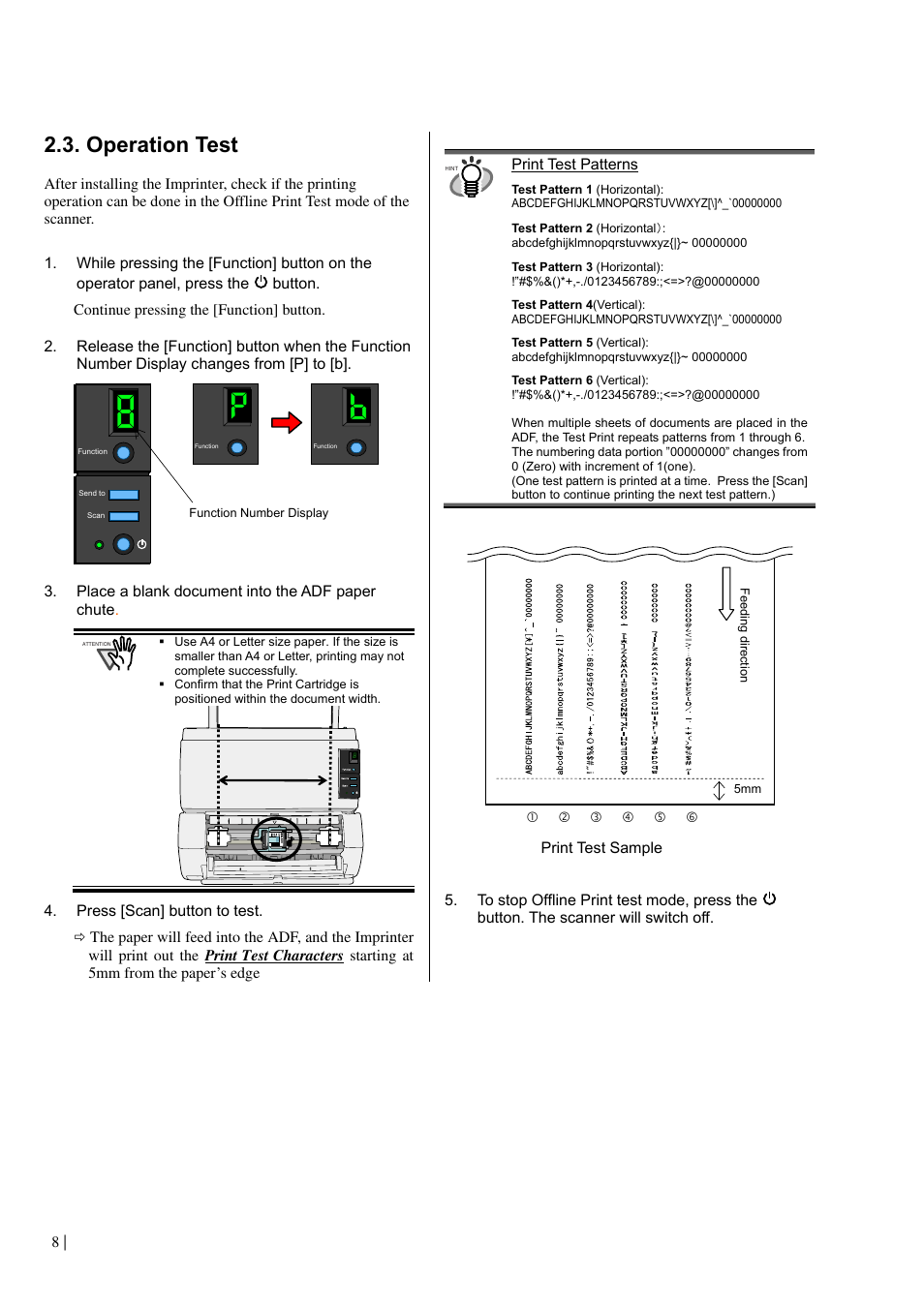 Operation test | Dell fi-412PR User Manual | Page 12 / 128