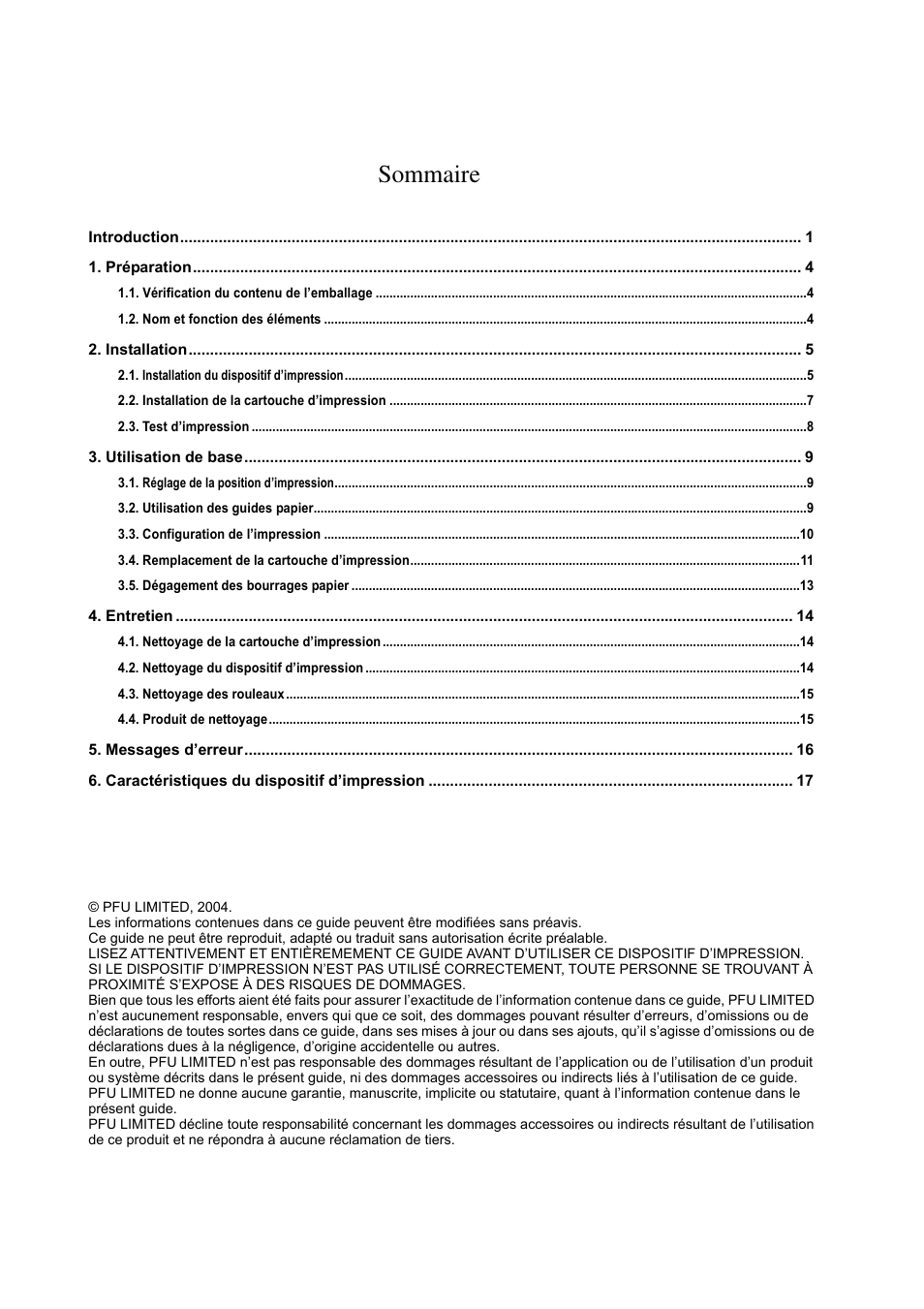 Sommaire | Dell fi-412PR User Manual | Page 24 / 128