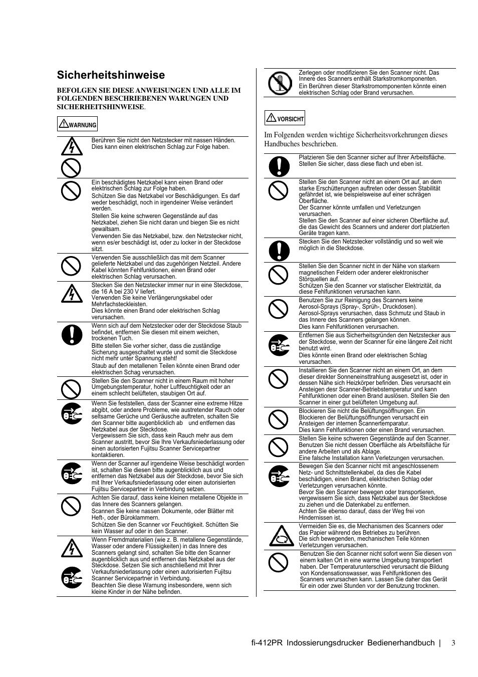 Sicherheitshinweise | Dell fi-412PR User Manual | Page 47 / 128