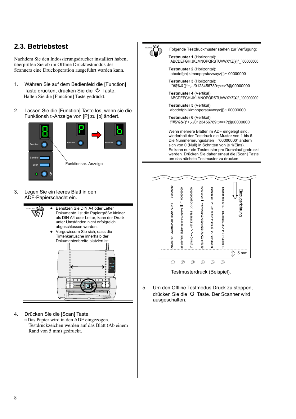Betriebstest | Dell fi-412PR User Manual | Page 52 / 128