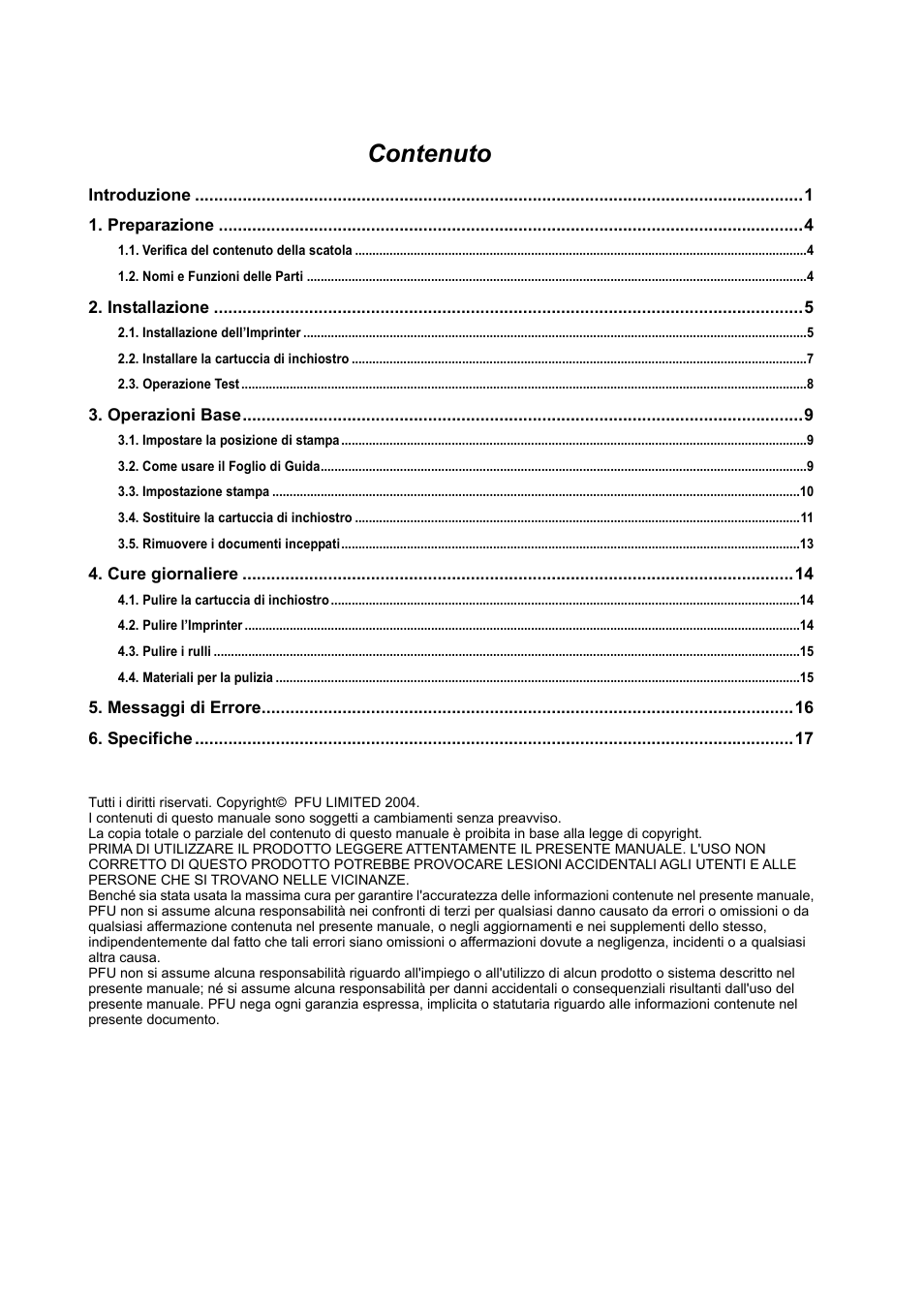Contenuto | Dell fi-412PR User Manual | Page 64 / 128