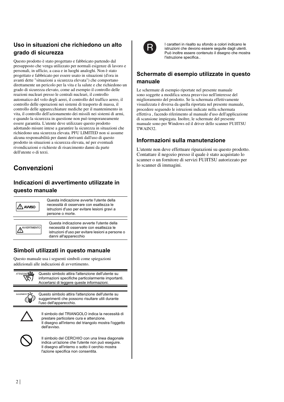 Convenzioni, Simboli utilizzati in questo manuale, Schermate di esempio utilizzate in questo manuale | Informazioni sulla manutenzione | Dell fi-412PR User Manual | Page 66 / 128