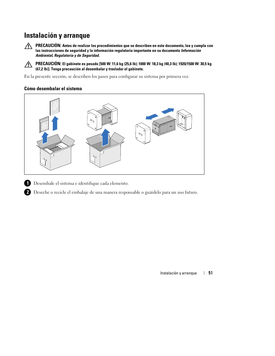 Instalación y arranque | Dell K788N User Manual | Page 55 / 112