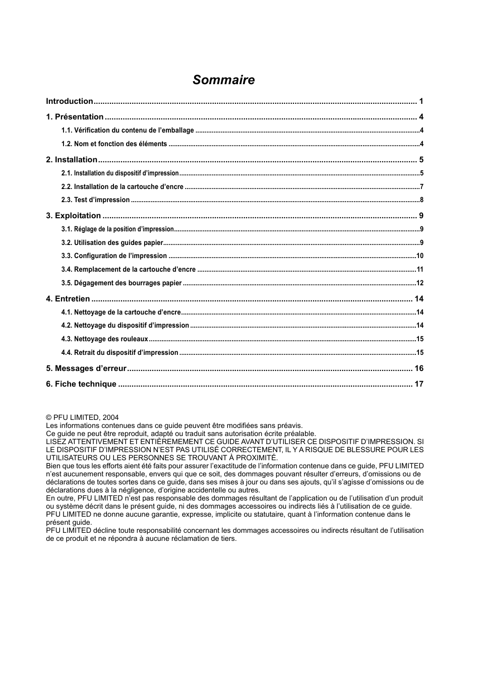 Sommaire | Dell fi-565PR User Manual | Page 24 / 128