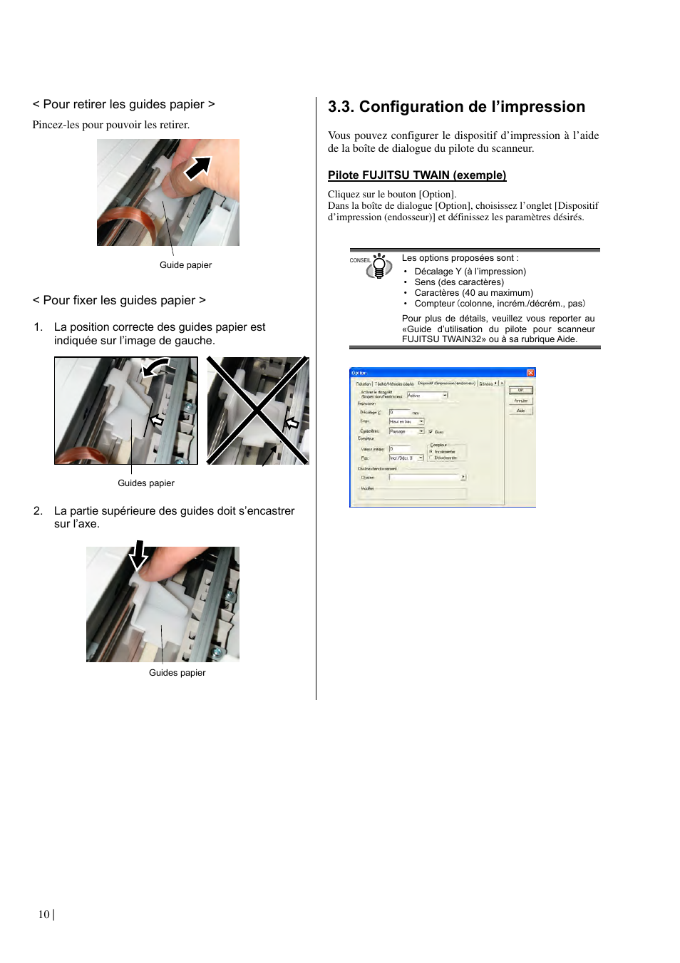 Configuration de l’impression | Dell fi-565PR User Manual | Page 34 / 128