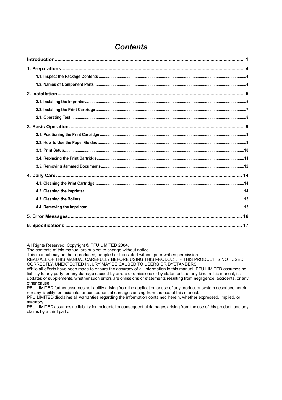 Dell fi-565PR User Manual | Page 4 / 128