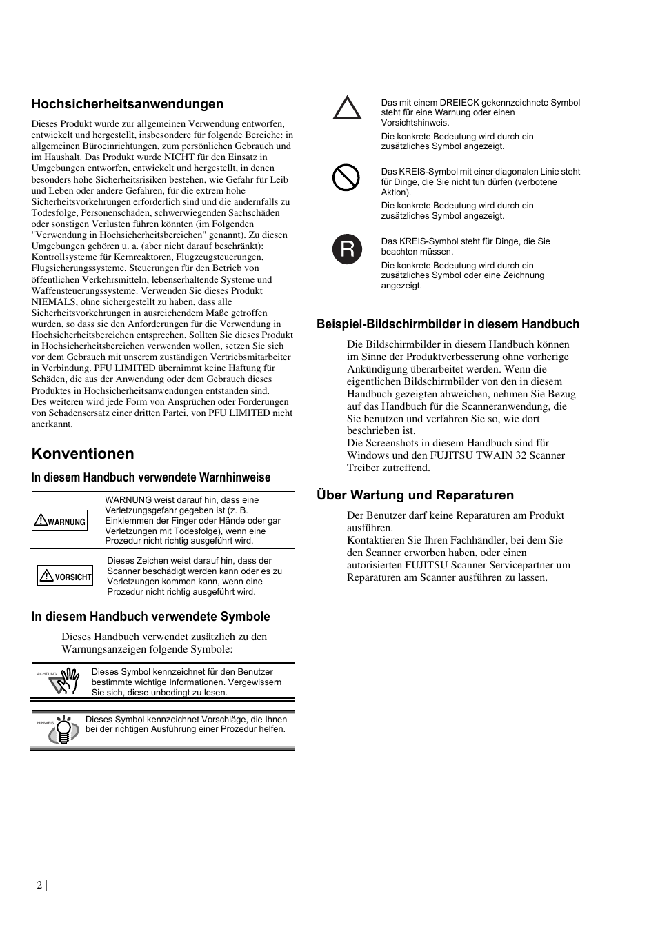 Konventionen, Hochsicherheitsanwendungen, Beispiel-bildschirmbilder in diesem handbuch | Über wartung und reparaturen | Dell fi-565PR User Manual | Page 46 / 128