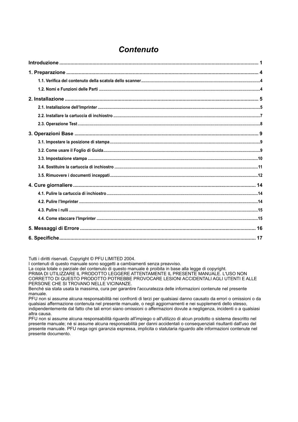 Contenuto | Dell fi-565PR User Manual | Page 64 / 128