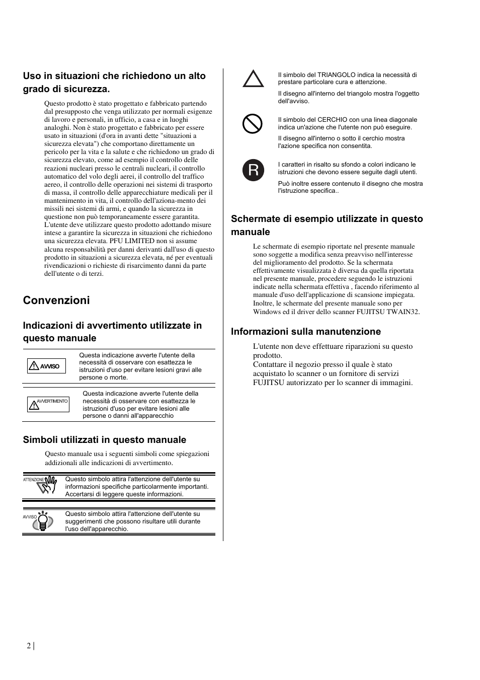 Convenzioni, Simboli utilizzati in questo manuale, Schermate di esempio utilizzate in questo manuale | Informazioni sulla manutenzione | Dell fi-565PR User Manual | Page 66 / 128