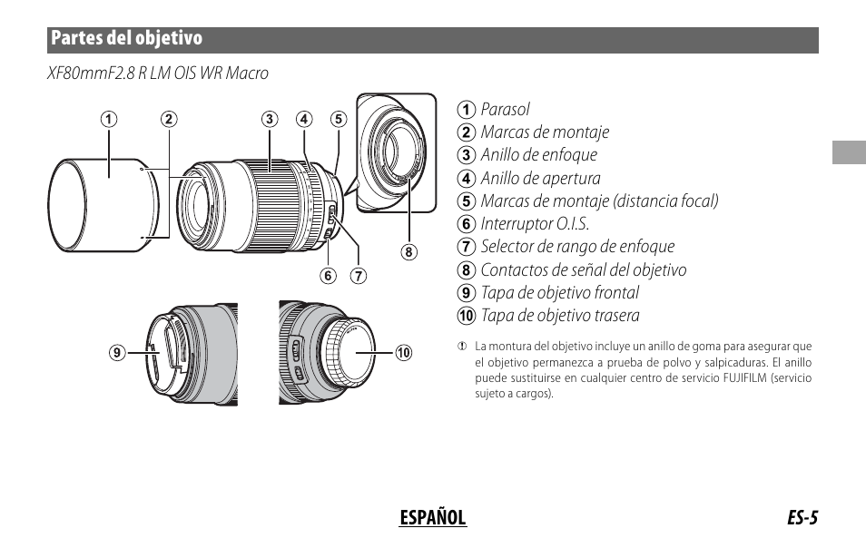 FujiFilm Lens Hood for XF 80mm f/2.8 R LM OIS WR Macro Lens User Manual | Page 45 / 172