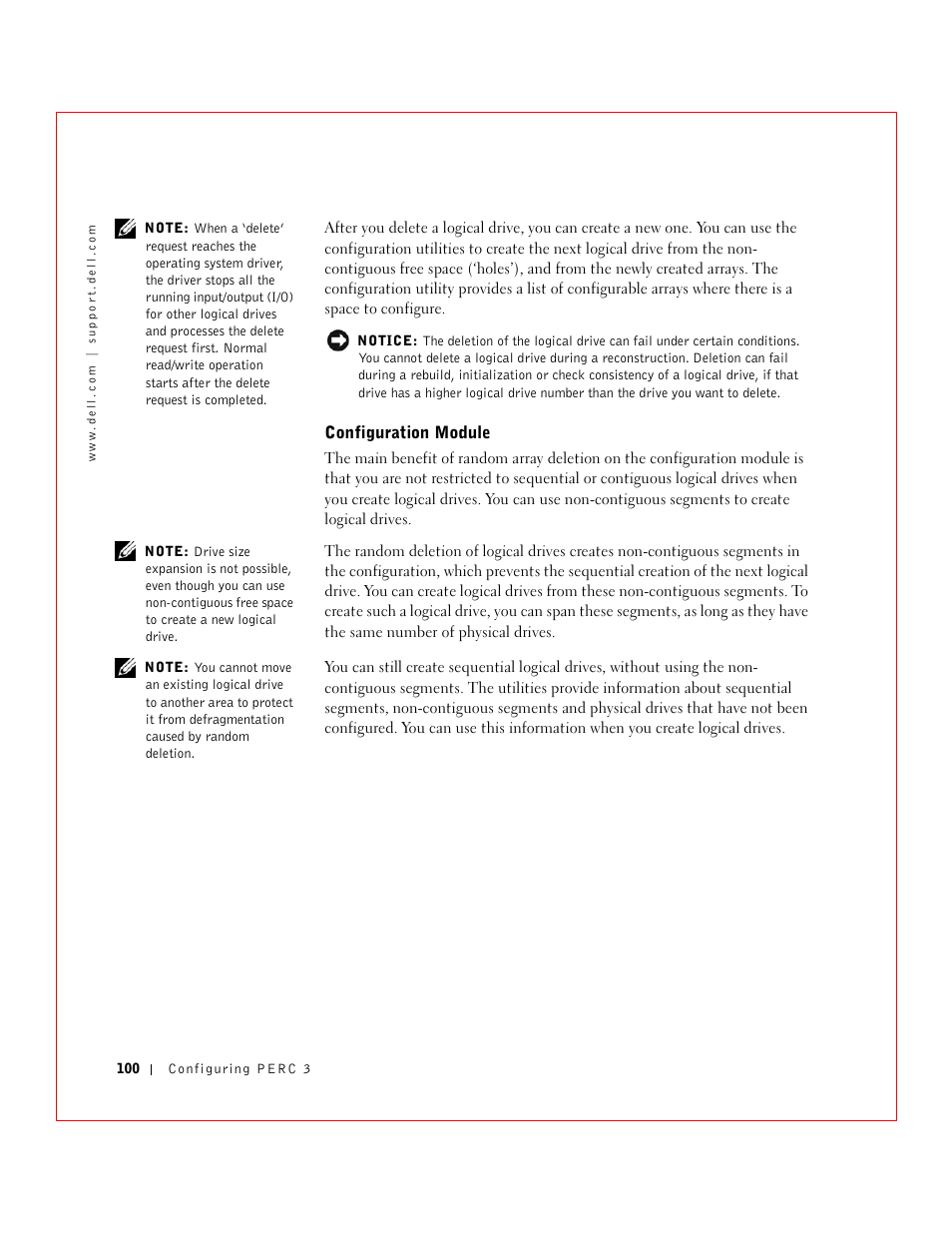 Configuration module | Dell 3 User Manual | Page 102 / 254