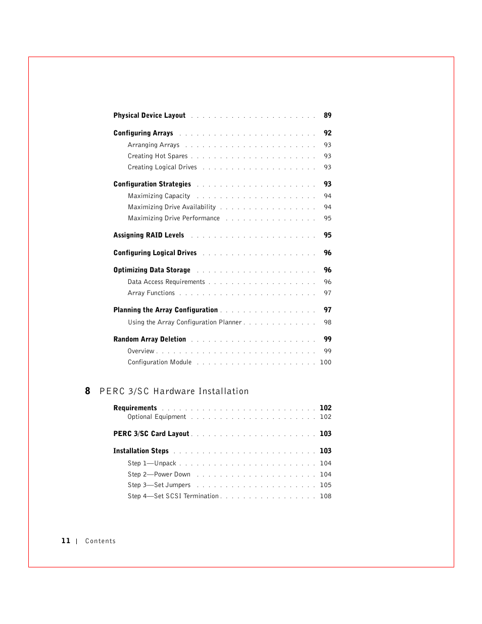 8 perc 3/sc hardware installation | Dell 3 User Manual | Page 13 / 254