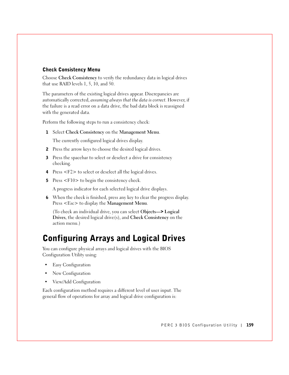 Configuring arrays and logical drives | Dell 3 User Manual | Page 161 / 254