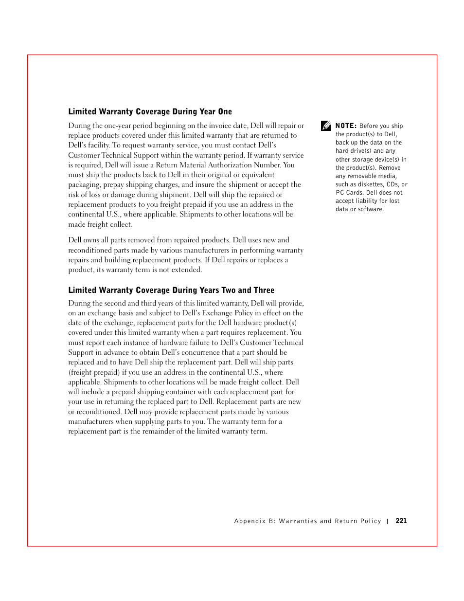 Dell 3 User Manual | Page 223 / 254