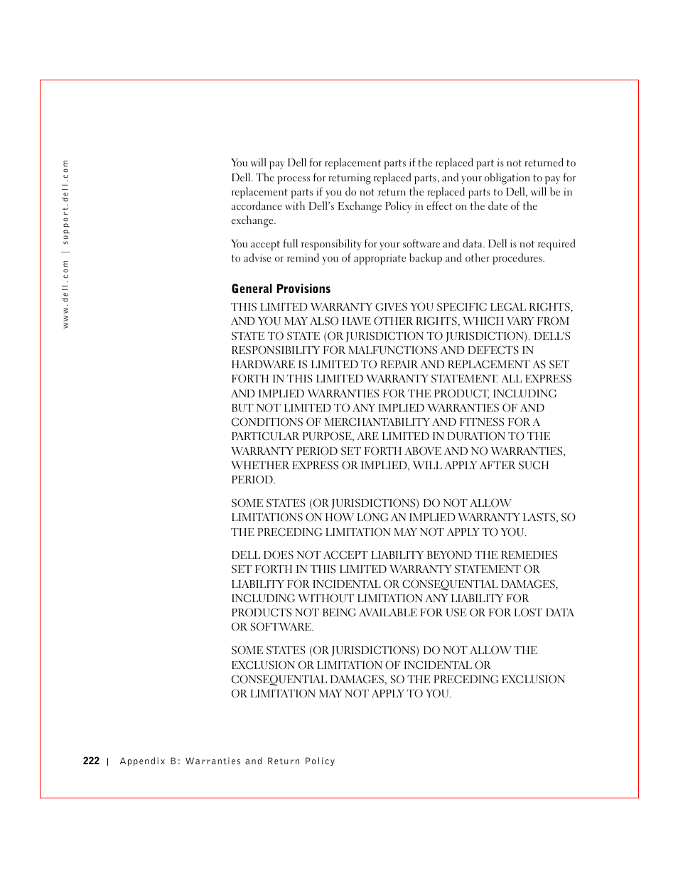 General provisions | Dell 3 User Manual | Page 224 / 254