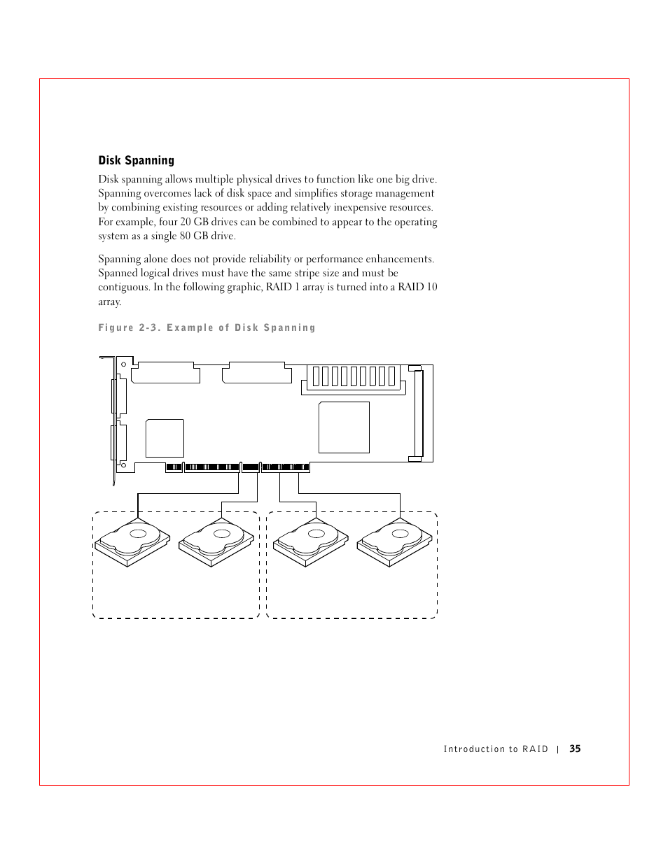 Disk spanning | Dell 3 User Manual | Page 37 / 254