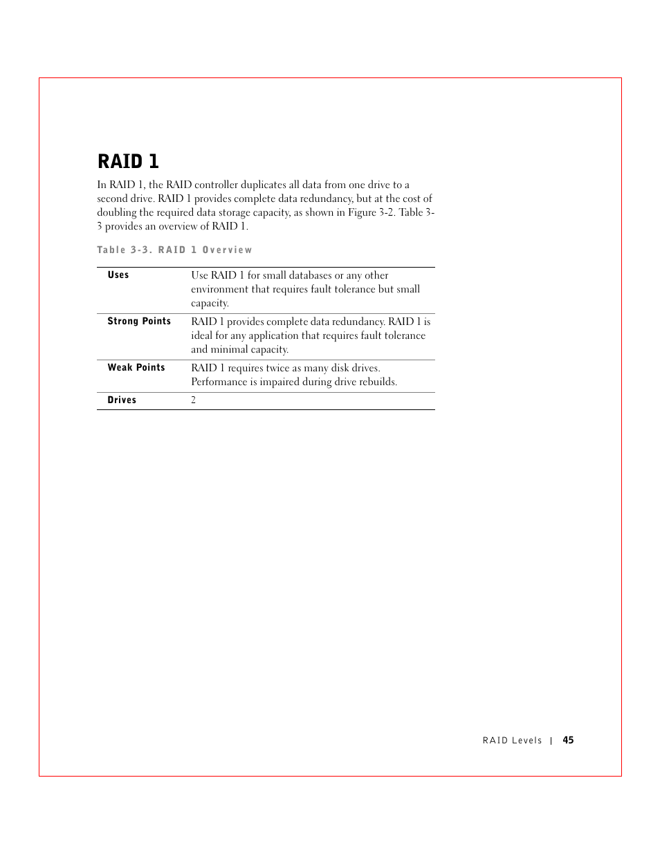 Raid 1 | Dell 3 User Manual | Page 47 / 254