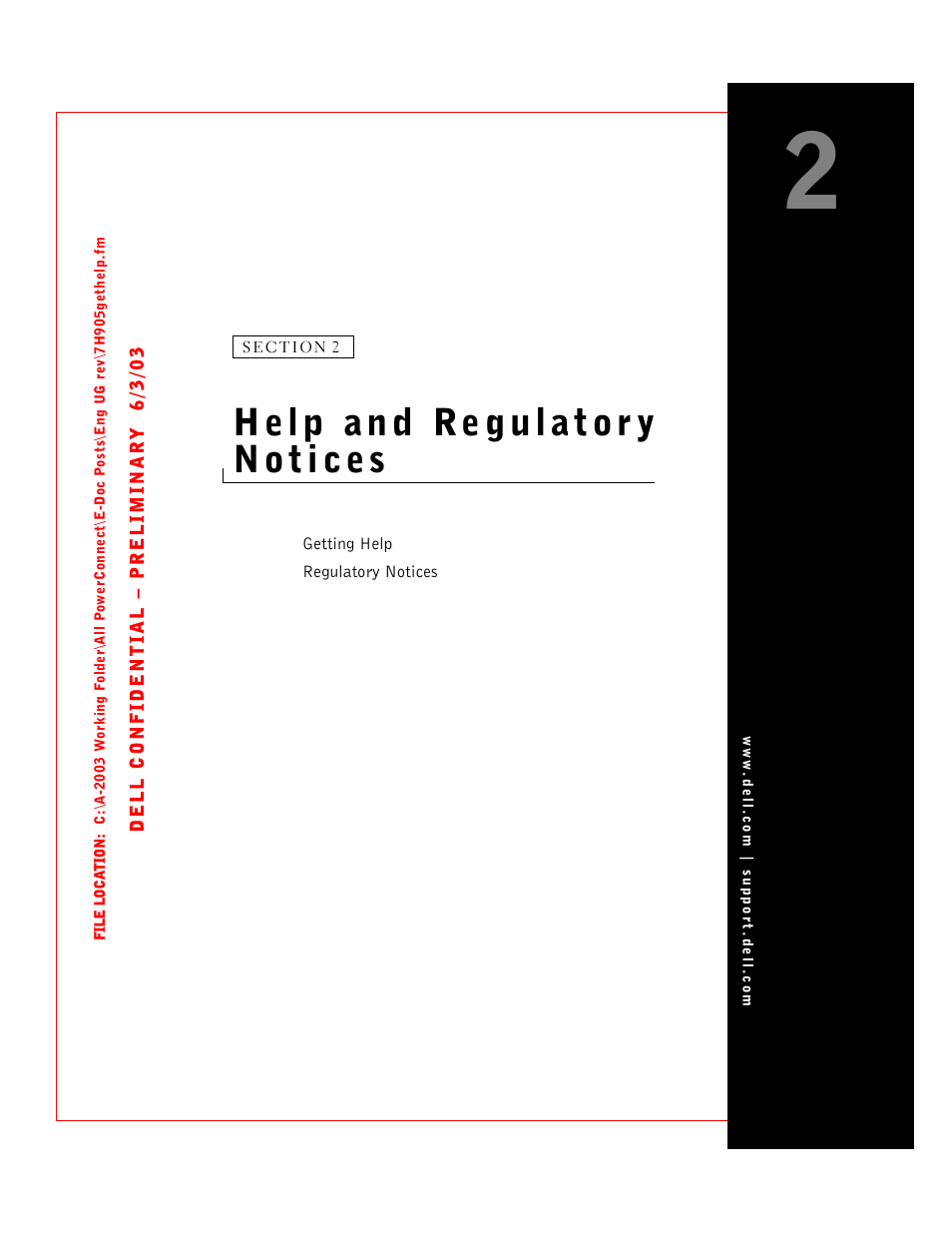 Help and regulatory notices, 3 help and regulatory notices | Dell PowerConnect 2016 User Manual | Page 19 / 46