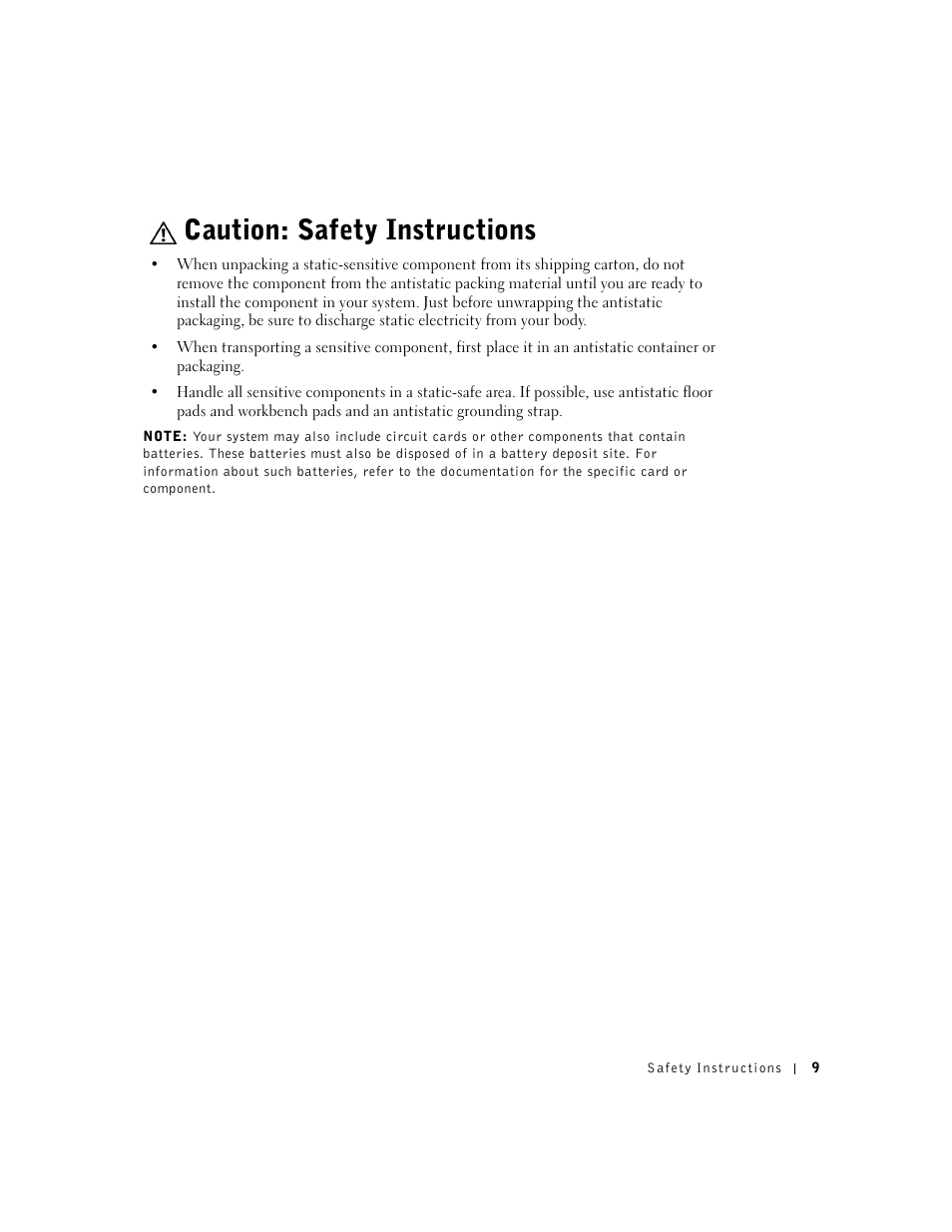 Caution: safety instructions | Dell PowerConnect 2016 User Manual | Page 9 / 46