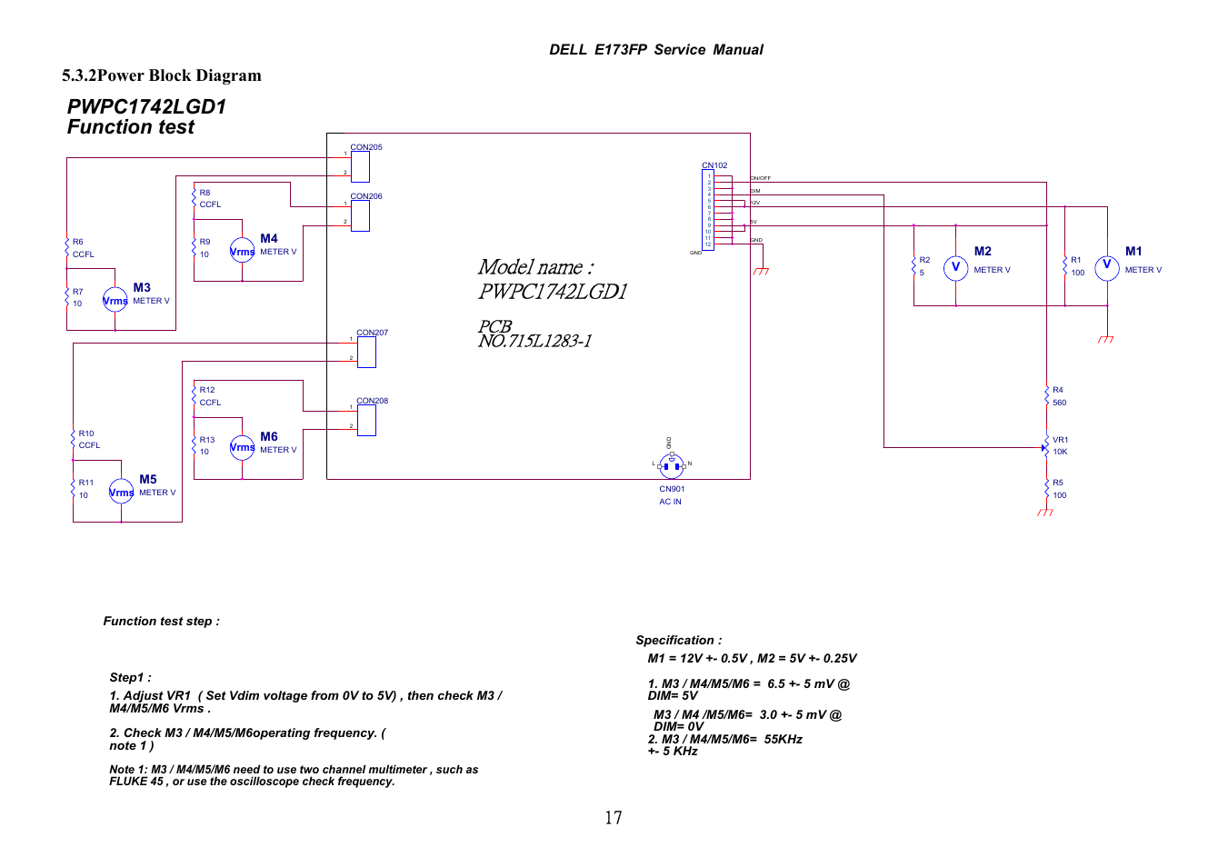 Model name, Dell e173fp service manual | Dell E173FP User Manual | Page 17 / 56