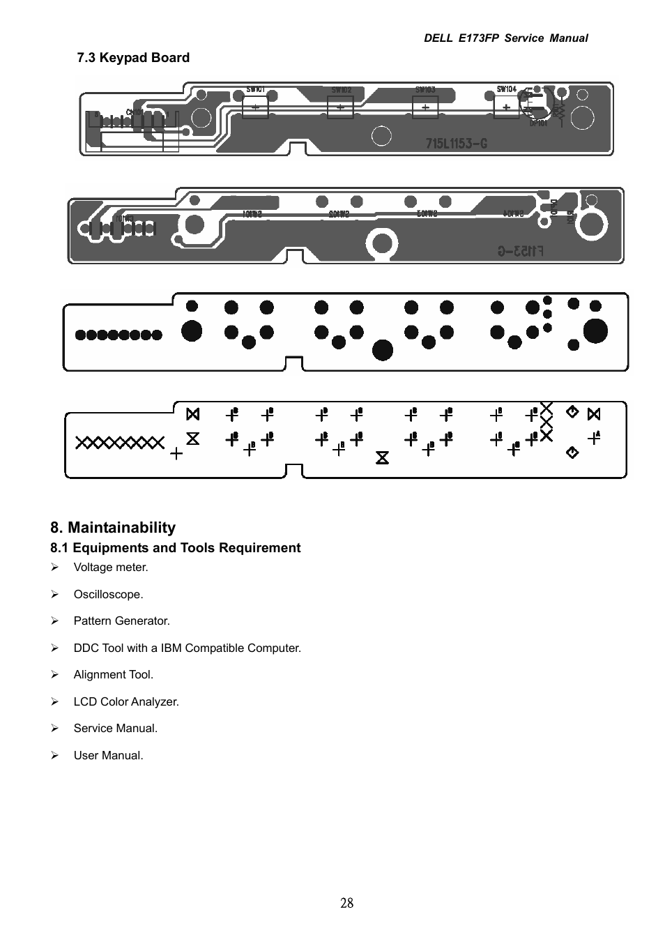 Maintainability | Dell E173FP User Manual | Page 28 / 56