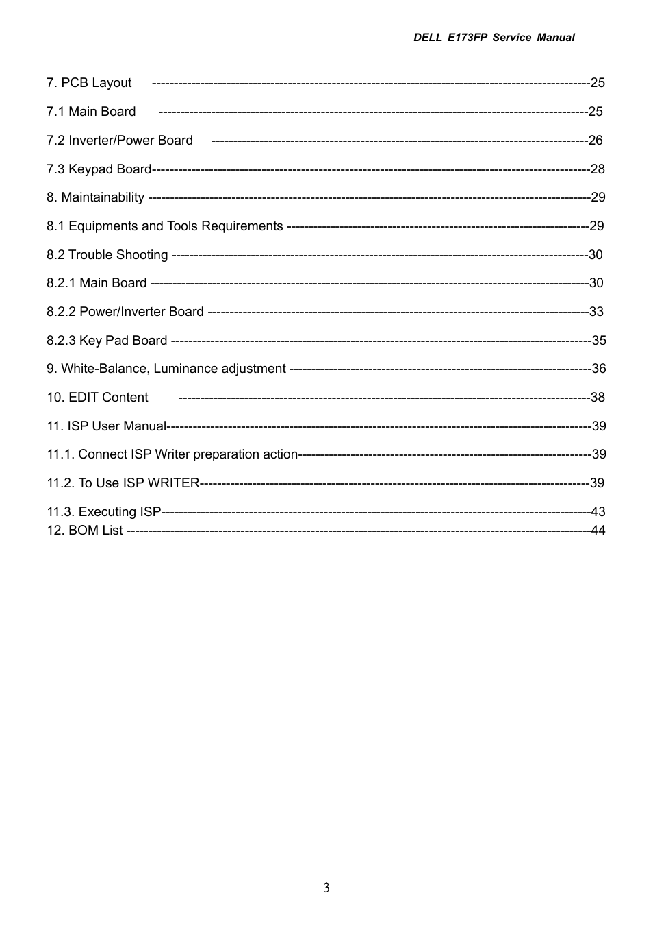 Dell E173FP User Manual | Page 3 / 56