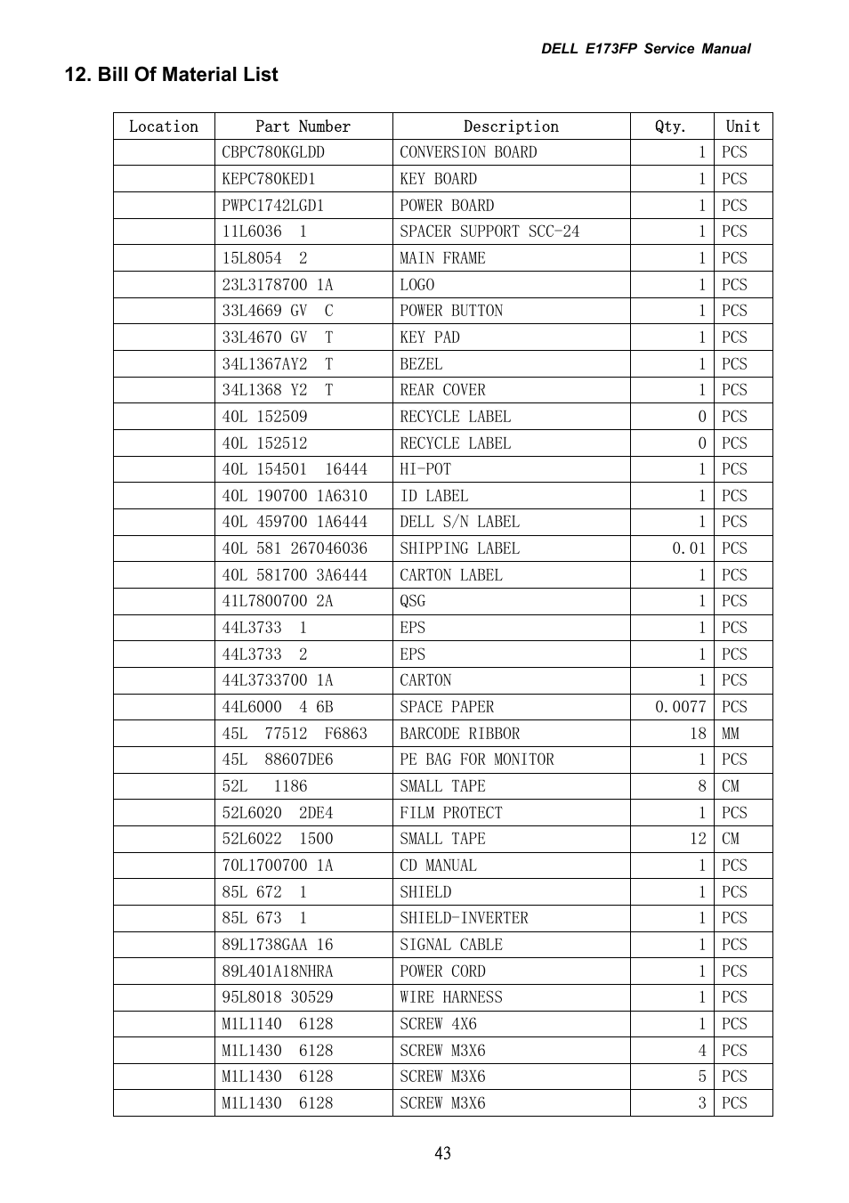 Dell E173FP User Manual | Page 43 / 56