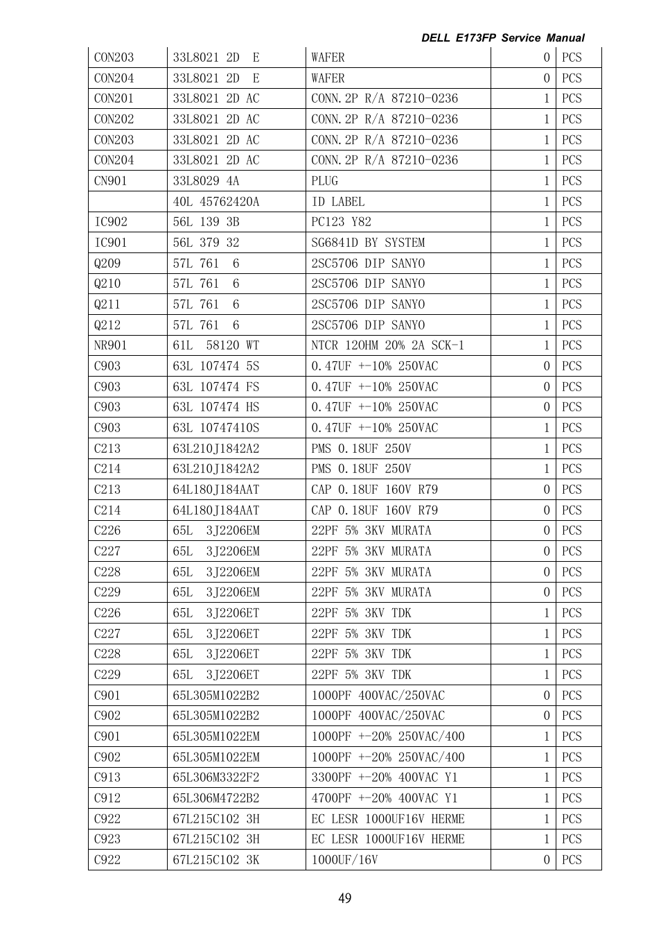Dell E173FP User Manual | Page 49 / 56