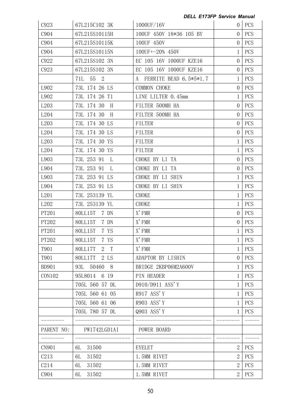 Dell E173FP User Manual | Page 50 / 56