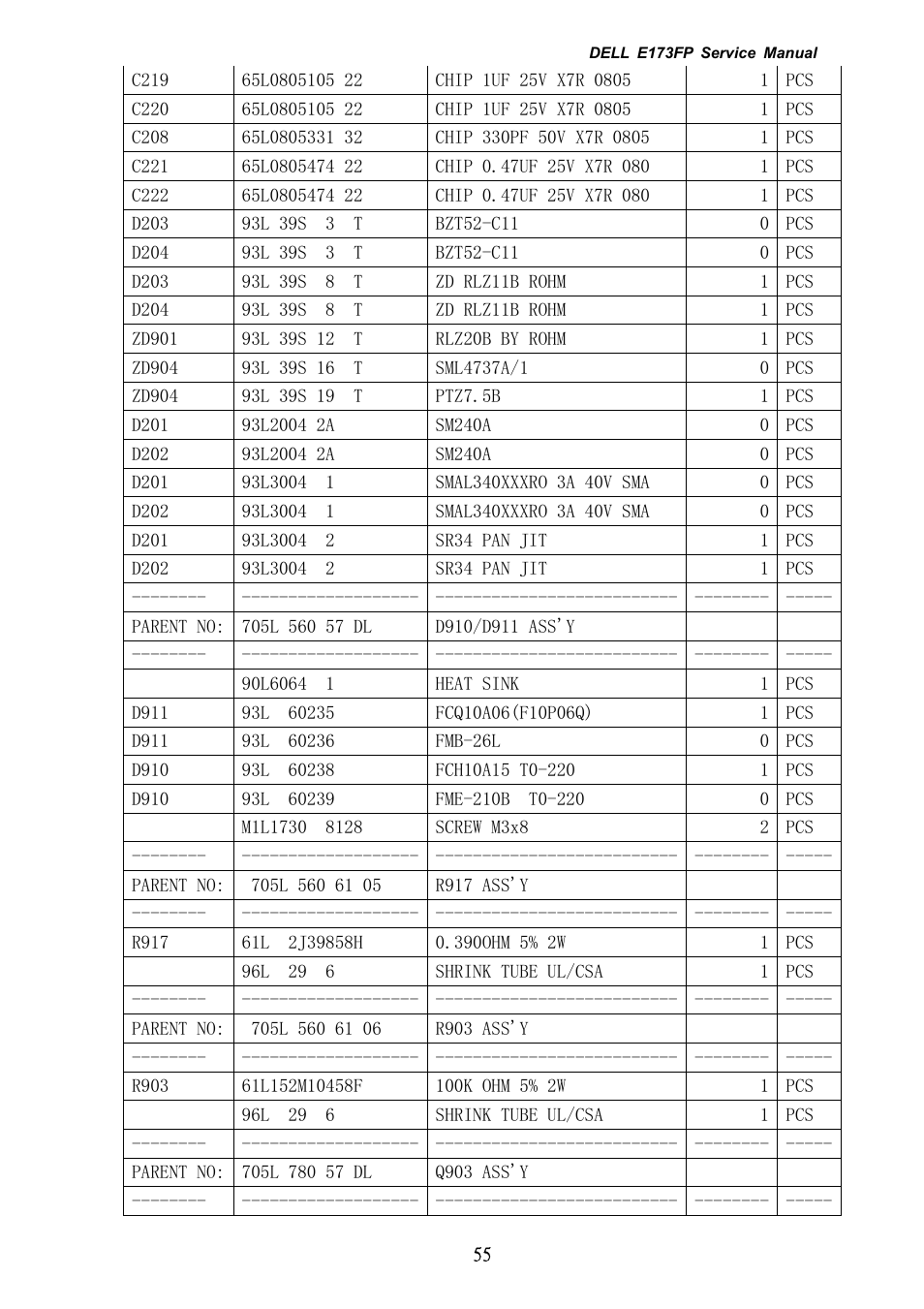 Dell E173FP User Manual | Page 55 / 56