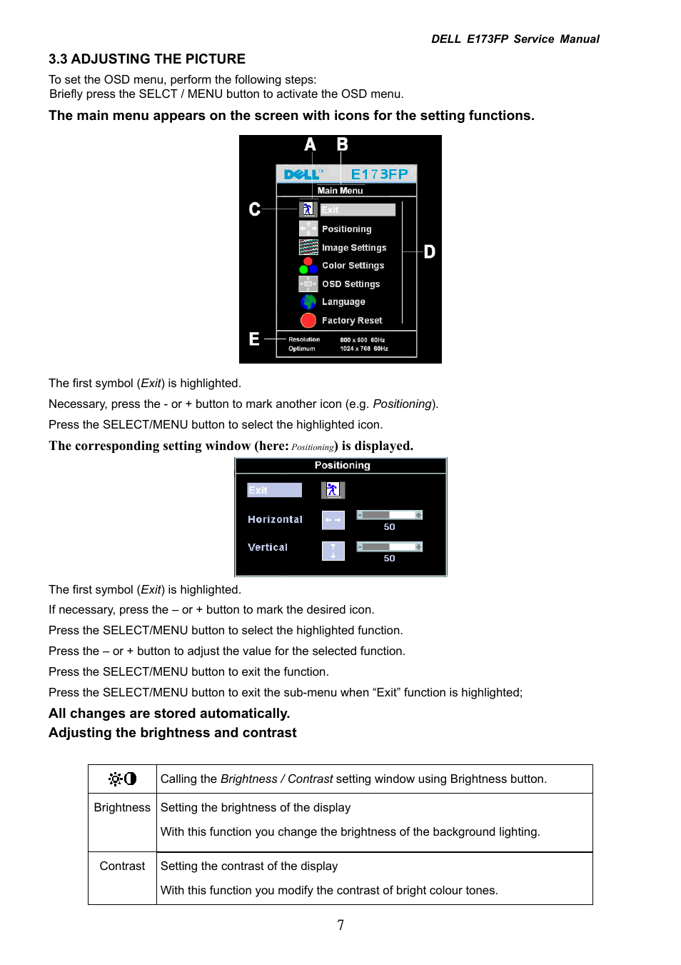Dell E173FP User Manual | Page 7 / 56